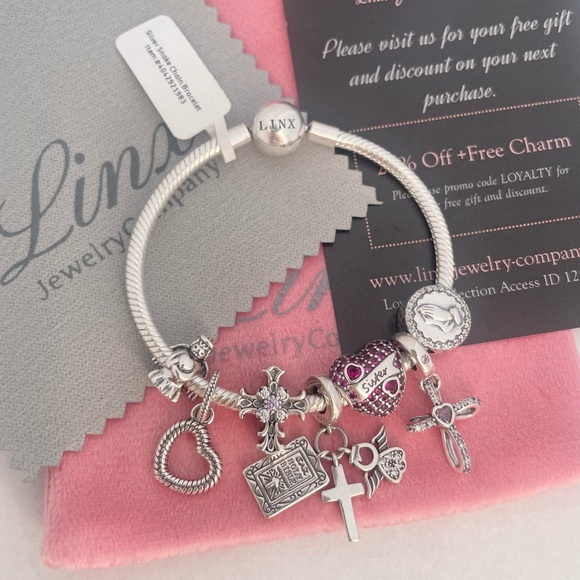 Linx Snake Chain Bracelet with Religious Sister Charms